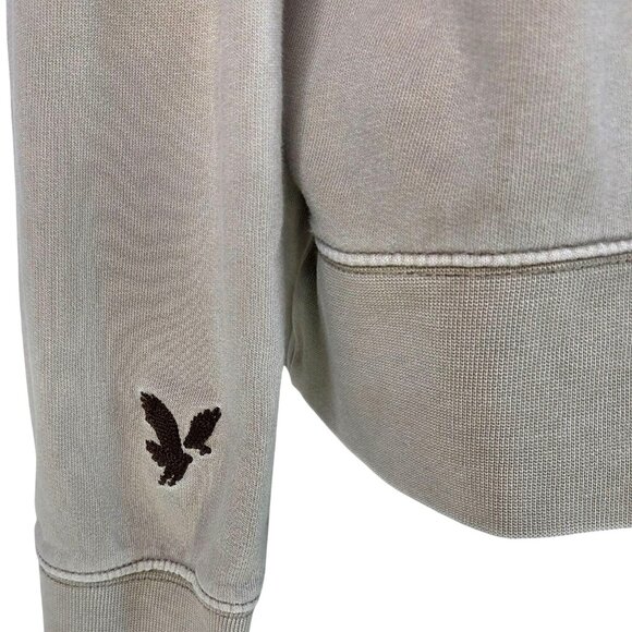 American Eagle Relaxed Fit Graphic Hoodie Beige M - Picture 5 of 7